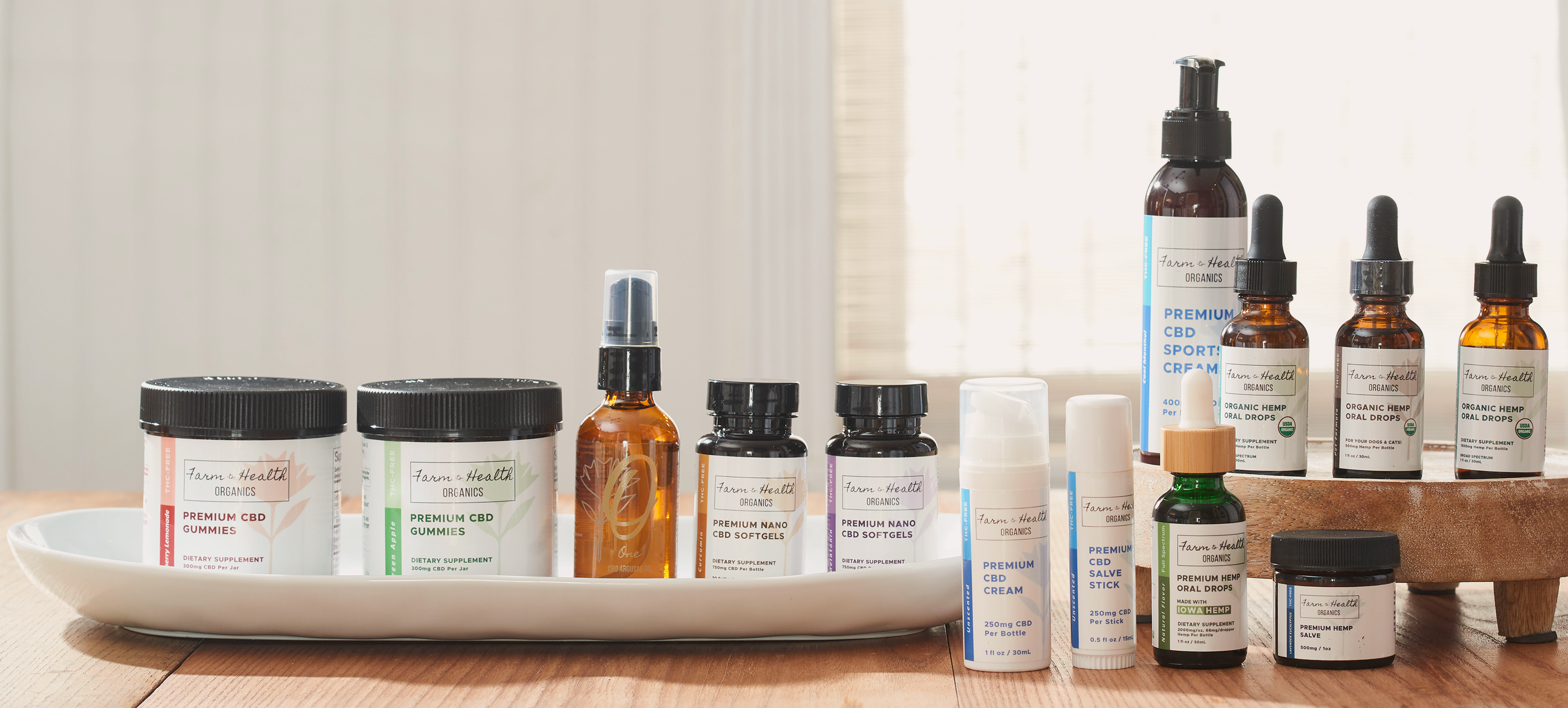 Organic CBD oil assortment